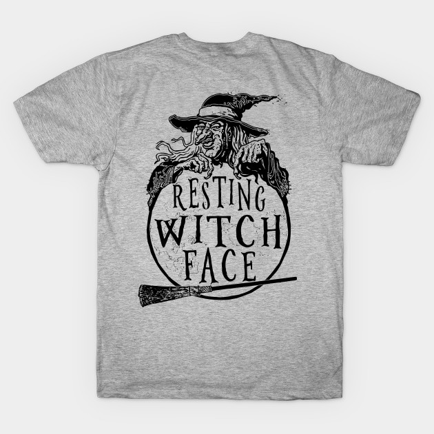 Resting Witch Face With Broom by Mudge
